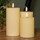 image 5 of Set of 3 Cream Wax Melted Pool Effect Candles with Timer Function and Warm White LEDs