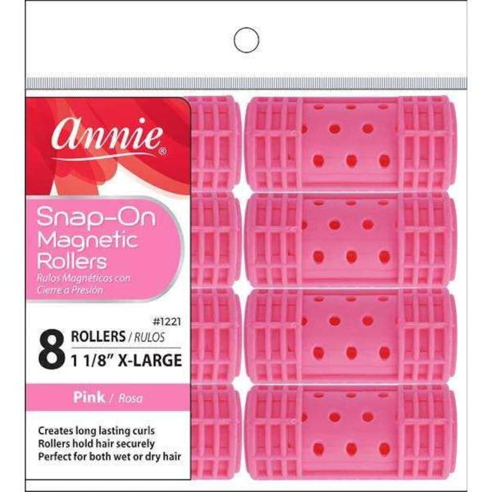 image 1 of Annie Snap On Extra Large Magnetic Rollers Pink