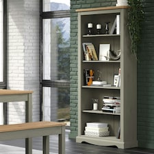Core Products Corona Grey Tall Bookcase H176.6cm x W80.0cm x D29.6cm Grey