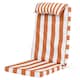 image 3 of High Back Seat Pad Deck Stripe, Cushion, Terracotta