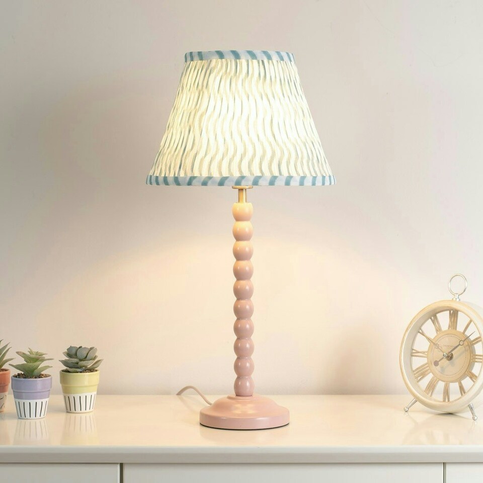 image 1 of ValueLights Riza Tapered Green Arrow Fabric Pleated Easy Fit Small Lamp Shade