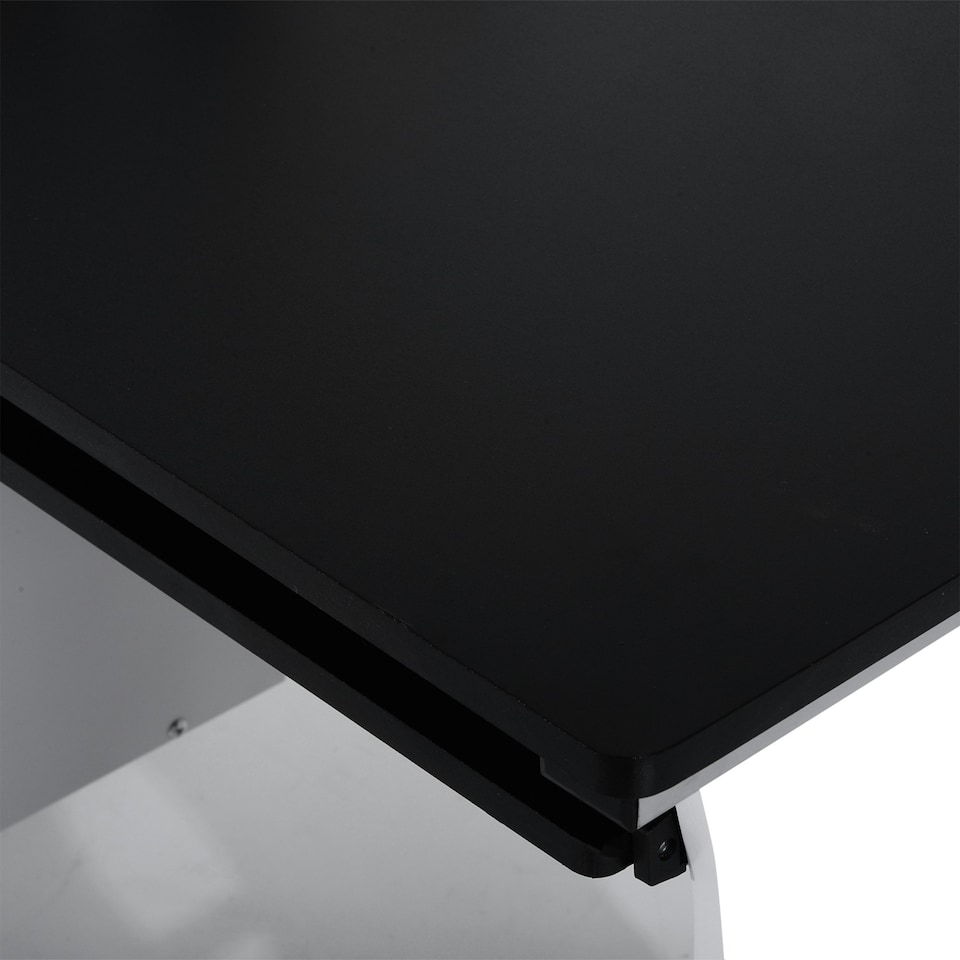 image 1 of HOMCOM Computer Desk Drawer PC Writing Wooden Workstation Keyboard Black