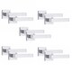 image 1 of Golden Grace 5 Pairs Premium Delta Design Door Handles on Square Rose in Polished Chrome Finish Chrome