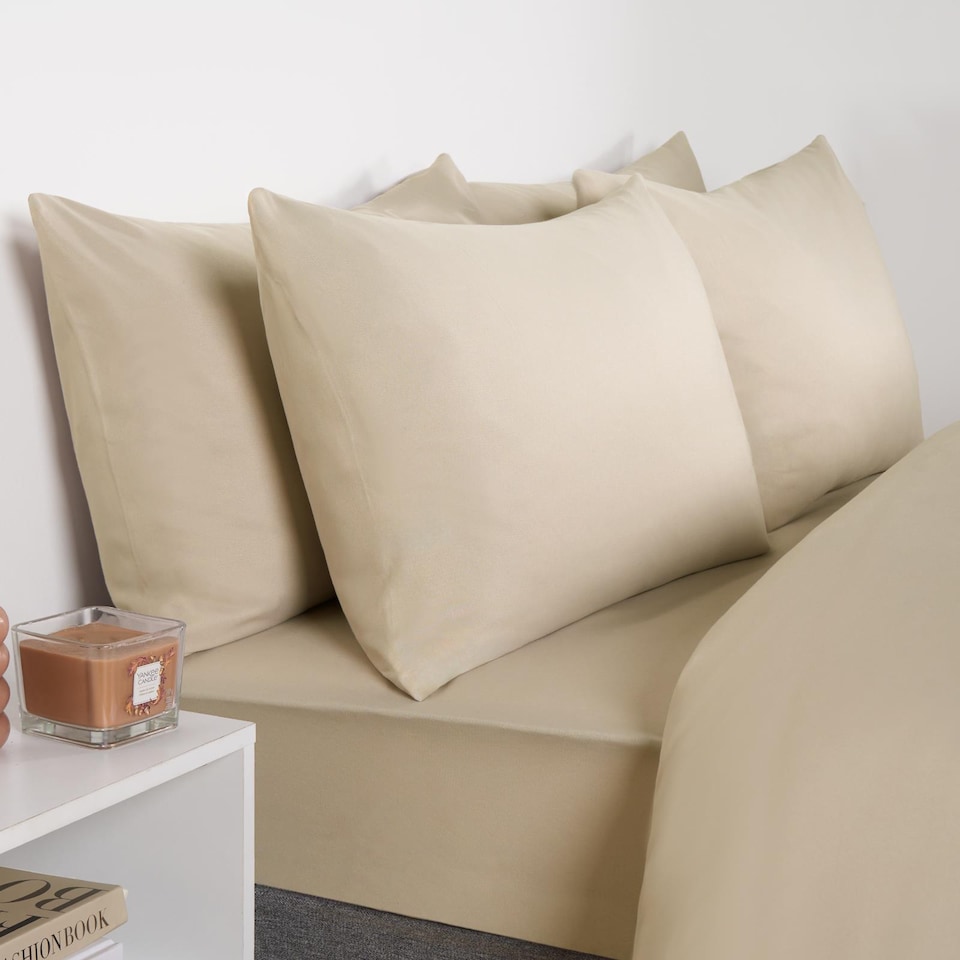 image 1 of OHS 2 Pack Soft Microfibre Wrinkle Resistant Housewife Pillowcases