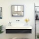 image 2 of HOMCOM Wall Mounted Mirror Cabinet with Storage Shelf Bathroom Cupboard Grey