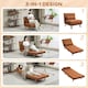 image 9 of HOMCOM Single Folding 5 Position Convertible Sleeper Chair Bed Coffee Brown