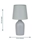 image 7 of First Choice Lighting Set of 2 Smooth Grey Ceramic 27cm Table Lamps With Matching Shades Grey | Grey