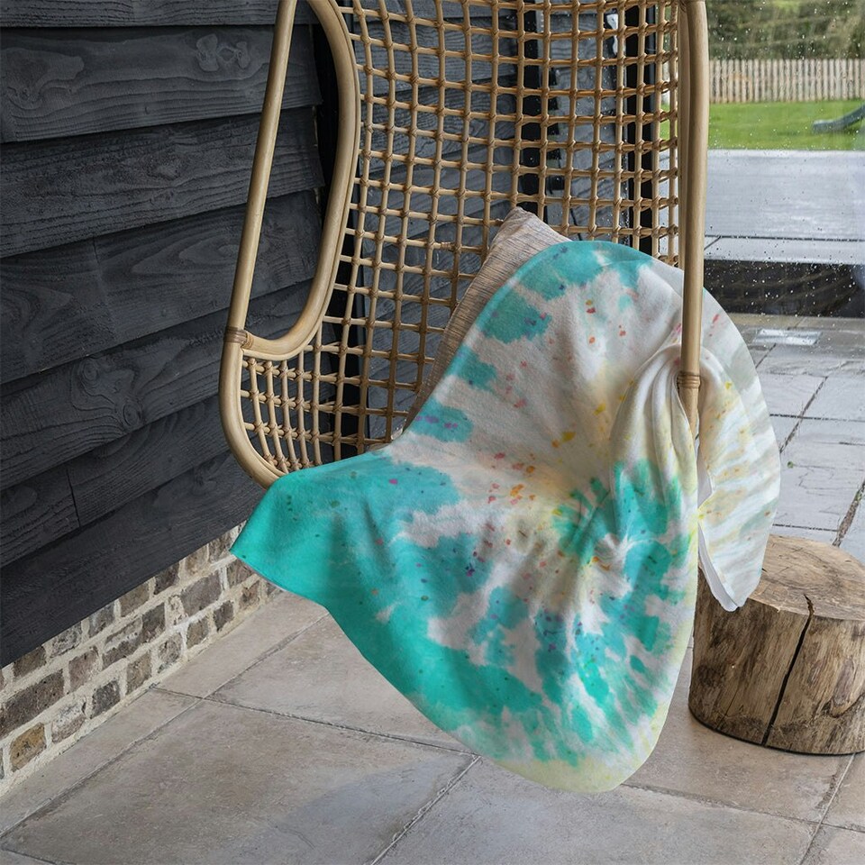 image 1 of Tie dye pattern shibori print (Blanket)