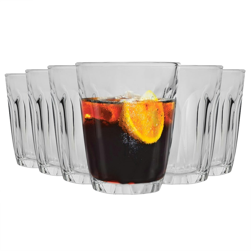 image 1 of Duralex Provence Drinking Glasses - 130ml Tumblers for Water, Juice - Pack of 6 Clear