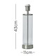 image 3 of ValueLights Contemporary Brushed Chrome And Clear Tube Table Lamp Base
