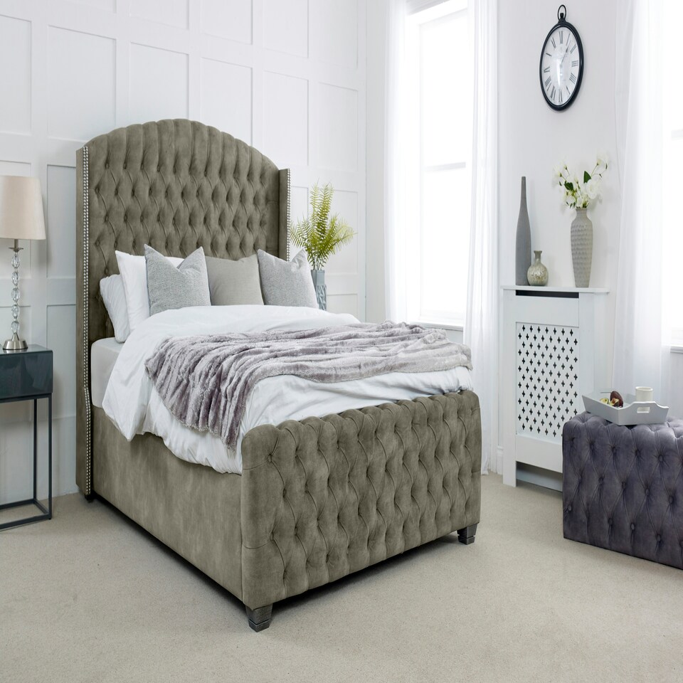 image 1 of Richmond Plush Superking Bed Frame - Grey