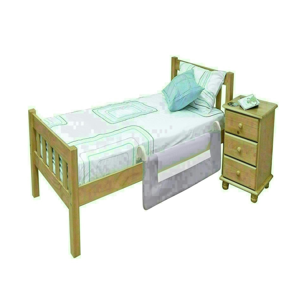 image 1 of Safetots Bed Rail, Grey 100cm Wide x 40cm Tall, Toddler Bed Guard for Safety