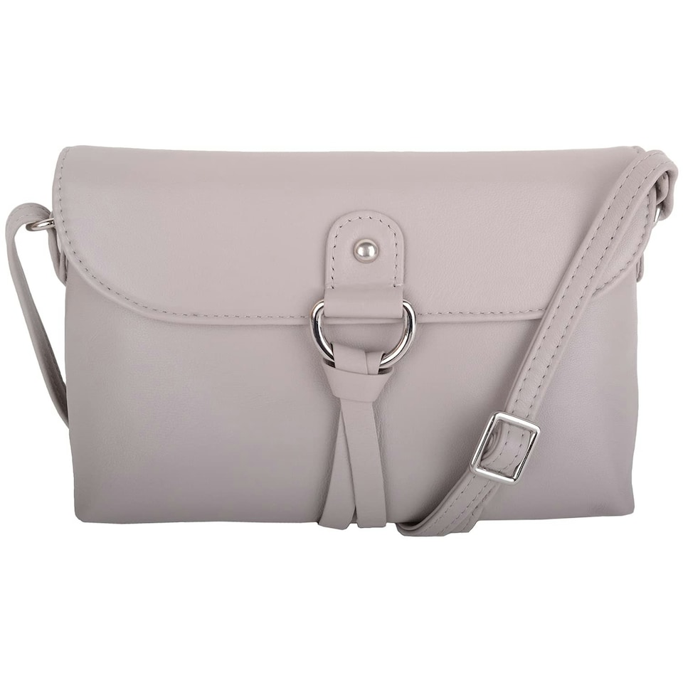 image 1 of Premium Soft Genuine Leather Cross Body Shoulder Bag, Tassel Detail Cream | Ivory