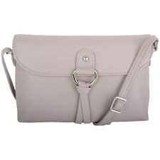 Premium Soft Genuine Leather Cross Body Shoulder Bag, Tassel Detail | Cream | Ivory