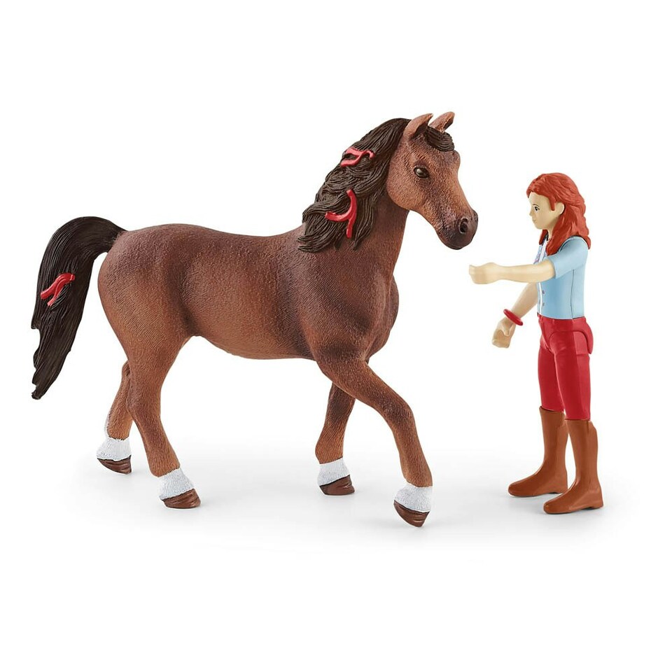 image 1 of SCHLEICH Horse Club Hannah & Cayenne Toy Figure Set