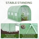 image 7 of Outsunny Polytunnel Walk-in Garden Greenhouse with Zip Door and Windows 3 x 2M