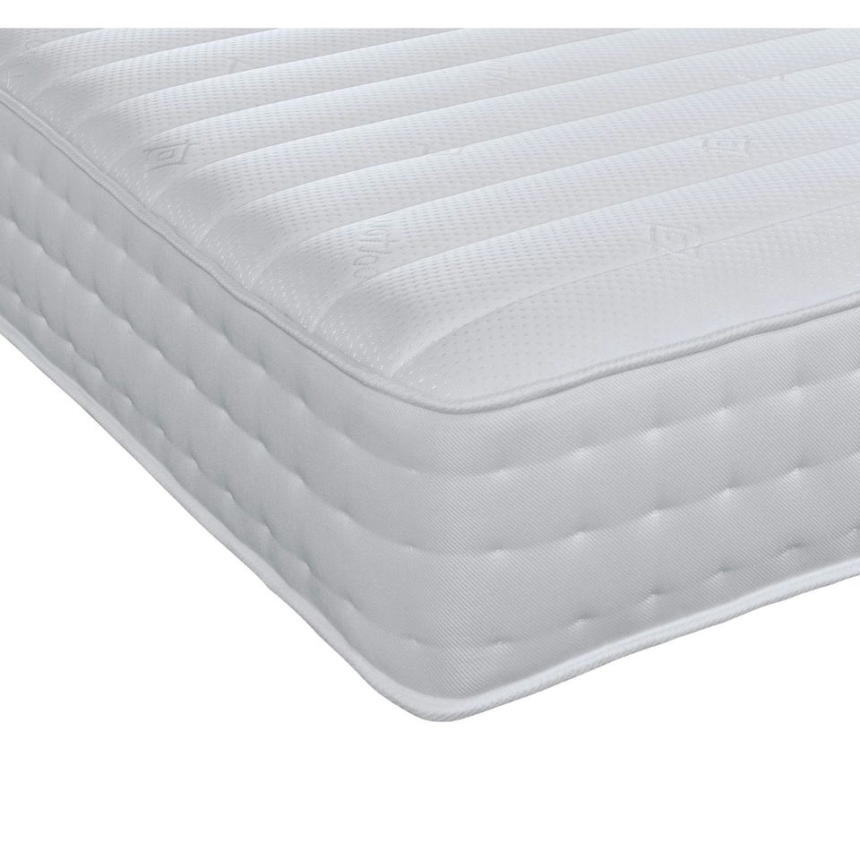 image 1 of 1000 Pocket Sprung Memory Foam Mattress - Micro Quilted Design | White | Small Single
