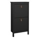 image 1 of Barcelona Shoe Cabinet 2 Flip Down Doors in Matt Black