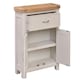 image 2 of Bologna Painted Compact Sideboard with 1 Drawer & 2 Doors - L32 x W80 x H80 cm | Grey