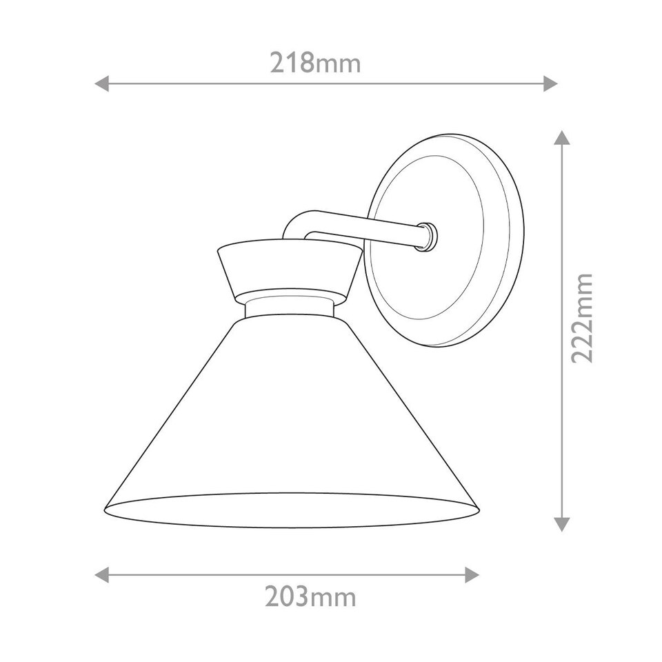 image 1 of Alora Mood Halston Dome Wall Lamp Contemporary Matt Black 1x E14