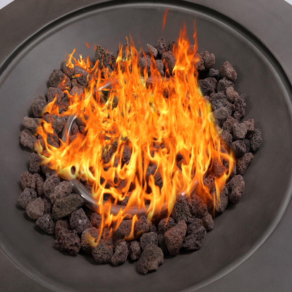 image 1 of Centurion TABITI Dark Grey Lavish Garden & Patio Fire Pit with Stone Finish - Fully Assembled