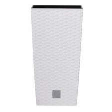 RATO Large Square Flower Pot - 50x26x26cm | White | White & Set of 1 | 1
