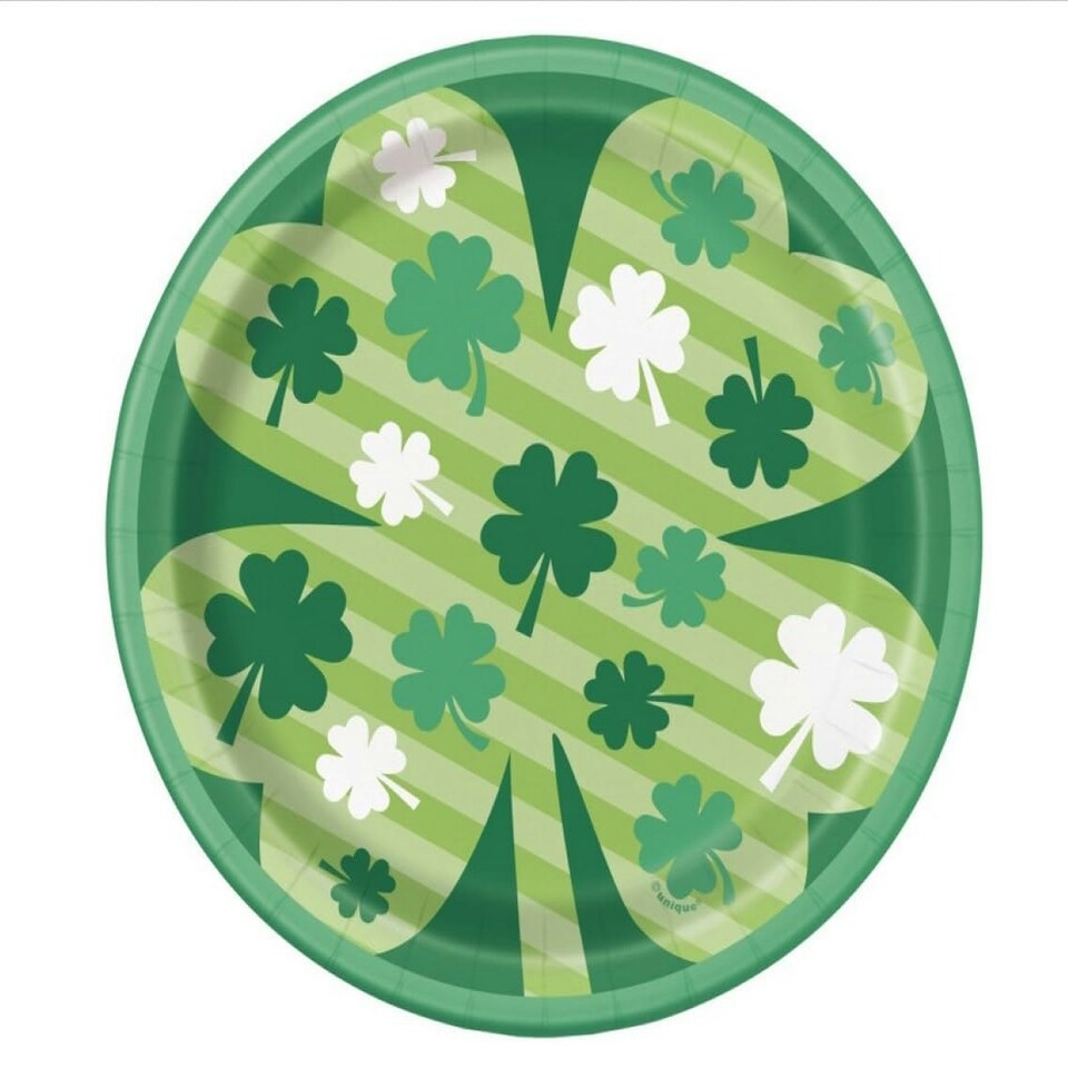 8 LUCKY CLVR ST PATS 7" PLATE - UNIQUE