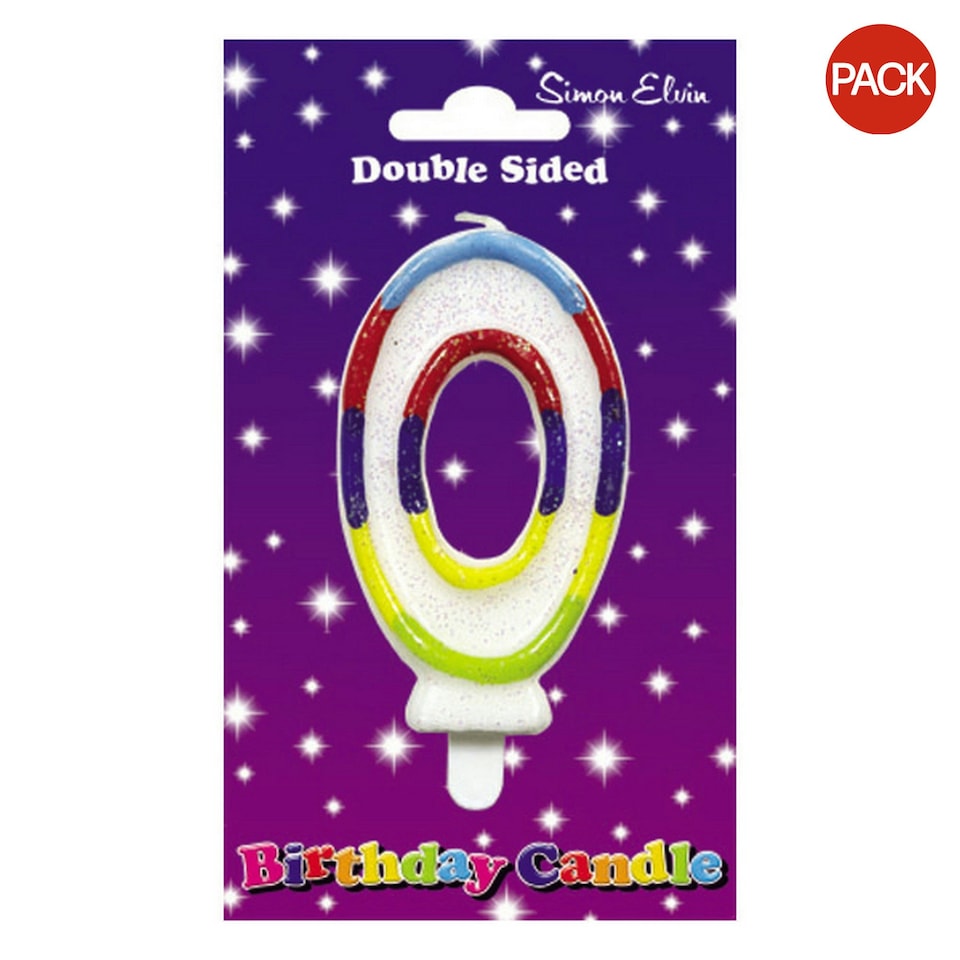 Simon Elvin Multicoloured Birthday/Anniversary Number Candles (Pack Of 6) - Multicoloured - 4