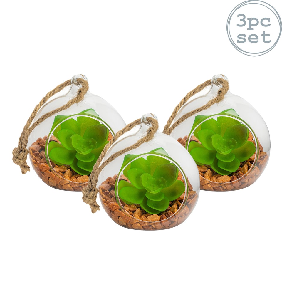 image 1 of Nicola Spring Hanging Glass Terrariums - 8cm - Clear