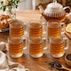 image 2 of 320ml Mugs Modern Clear Glass Tea Coffee Cups Hot Drinks Latte Glasses Set of 12