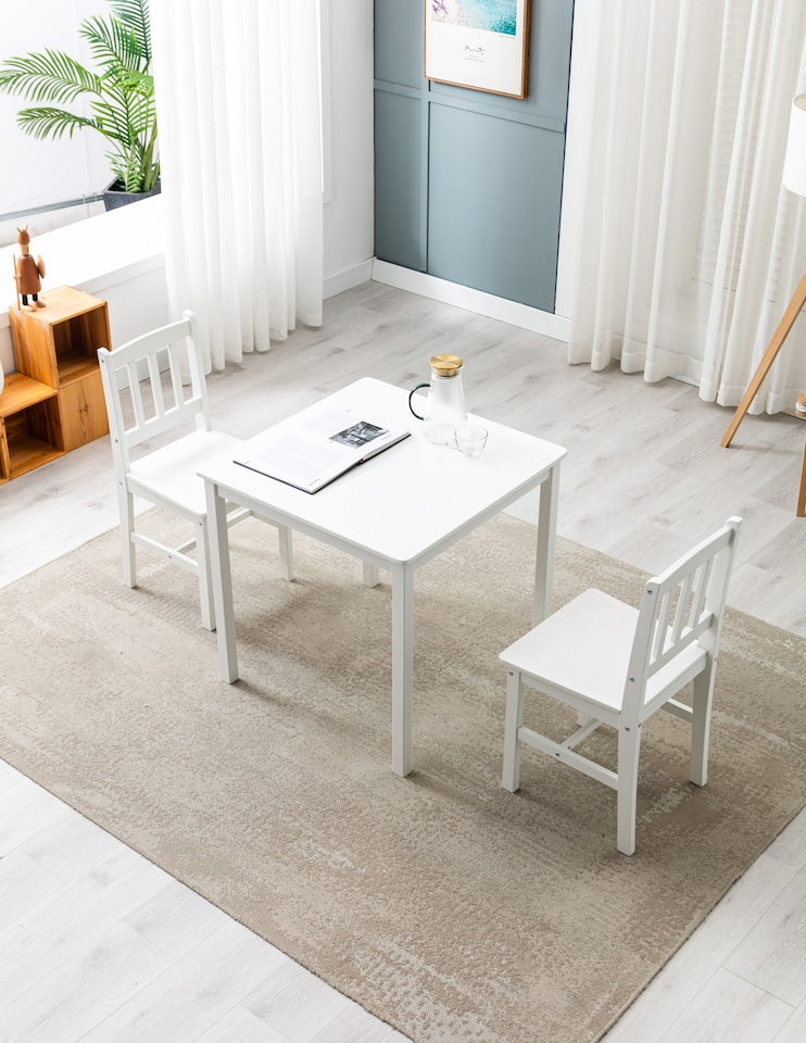 image 1 of Solid Wooden Kitchen Dining Table and 2 Chairs