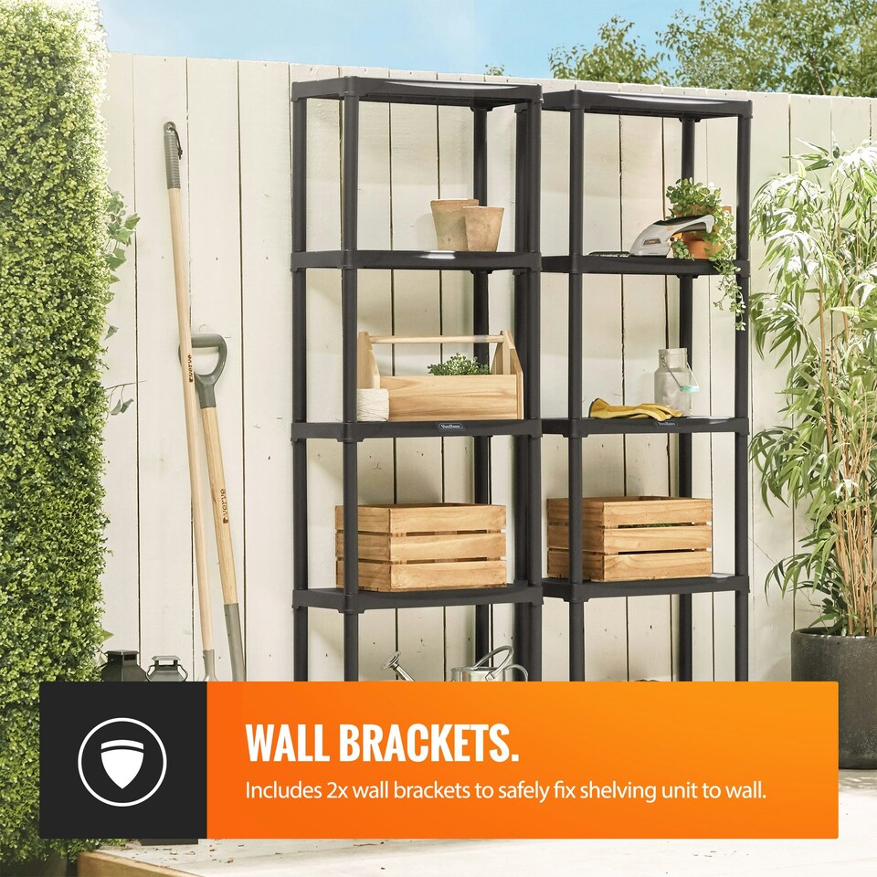 image 1 of VonHaus Two 5 Tier Plastic Shelving Units for Garage