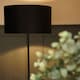 image 4 of ValueLights Tavel Matte Black Floor Lamp with Large Black Shade | Black