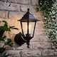 image 2 of ValueLights Black Traditional Wired Outdoor Security Lantern Wall Light