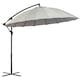 image 1 of Outsunny 3(m) Cantilever Shanghai Parasol w/ Crank Handle, Cross Base, Grey