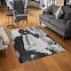 image 2 of Cool cars satin silver (Rug) Grey | Large: 140x200cm