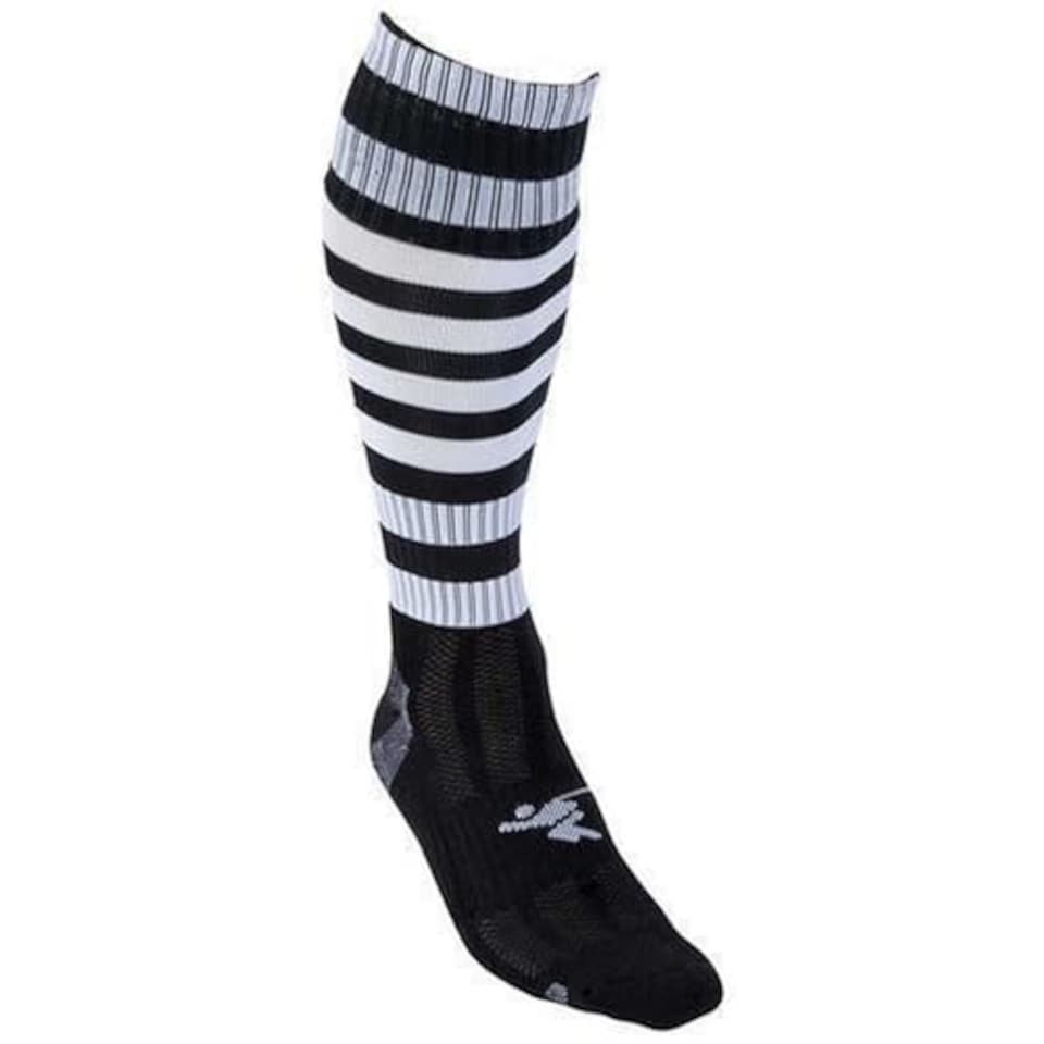 image 1 of Precision Training Hooped Pro Football Socks Navy/Red Boys