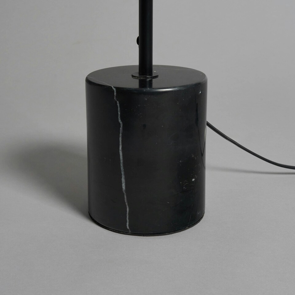 image 1 of BHS Oliver Marble Base Floor Lamp with Shade, Black