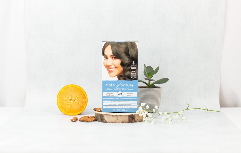 image 1 of Tints of Nature 4C Medium Ash Brown Permanent Hair Dye, Nourishes Hair and Covers Greys, Ammonia-Free, 130ml