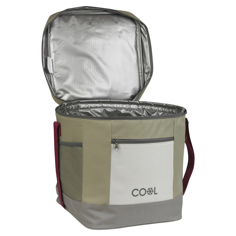 image 1 of 30L Insulated Ice Cooler Shoulder Backpack Rucksack Bag Camping Hiking Picnic | Brown | Khaki