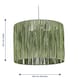 image 6 of Set of 2 Raffia - Green 28cm Straw Pendant or Lamp Shades | Green | Medium | 1