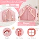 image 5 of COSTWAY Kids Play Tent 3-4 Kids Large Play Tent House w/Screen Curtains-Pink