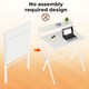 image 4 of Levede Foldable Computer Desk Office Study Workstation with Monitor Shelf | White | White