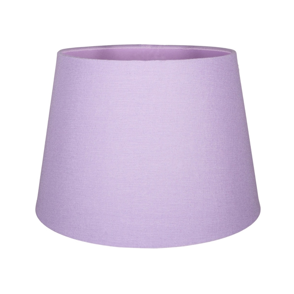 image 1 of Traditional 8 Inch Soft Lilac Linen Drum Table-Pendant Lamp Shade 40w Maximum | Purple