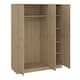 image 4 of Brande Wardrobe with 3 Frame Doors in Jackson Hickory Oak
