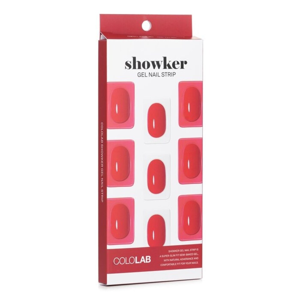 image 1 of Showker Gel Nail Strip # Csf511 Kiss You Red - 1pcs