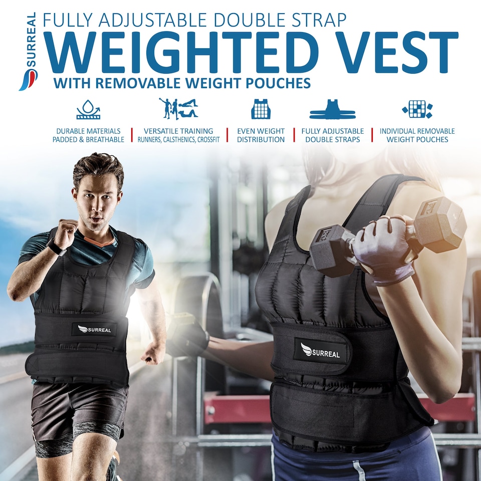 image 1 of SURREAL Adjustable Weighted Exercise Vest - 5kg to 25kg