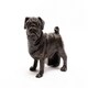 image 2 of Pug Plant Pot Feet - Set of 3 - L6.5 x W7.5 x H8 cm Brown