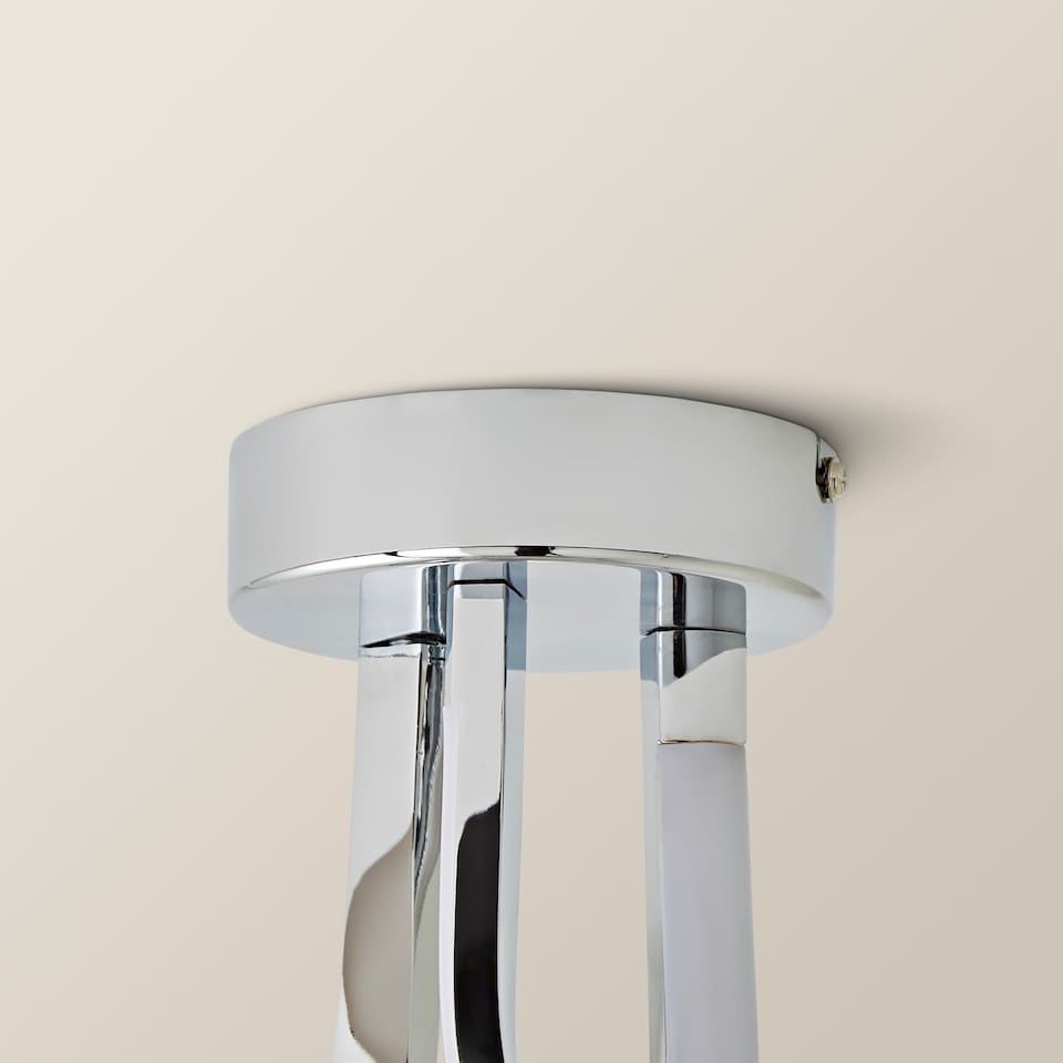 image 1 of ValueLights Infinity Chrome Twirl Integrated LED Ceiling Light | Chrome