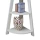 image 3 of Riva 5 Tier Ladder Corner Bookcase Shelving Rack Display Organiser White